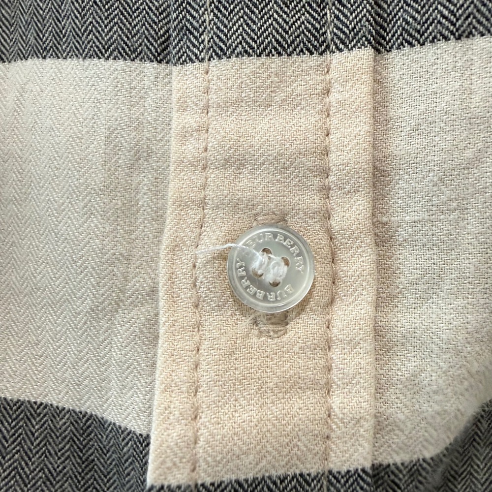Burberry Children Boys Mega Check Button Down Shirt Beige 4Y 104cm Long Sleeve - Picture 9 of 11